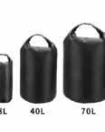 Tidyard Packsack 3 Stück Strandtasche Wasserdichter Seesack Ocean Pack Dry Bag, Wasserdichter Packsack Roll Top Dry Sack (8L,40L,70L)
