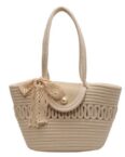 YRIIOMO Strandtasche Damen Handgemachte Strohtasche, gewebte Strandtasche, Nischen Retro, Handtasche.