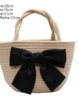 AUKUU Strandtasche Damen-Strandtasche aus Strohgeflecht, gewebte Handtasche, kleine (Tragetasche (nur Tasche)