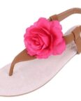 Sarcia.eu Braune Sandalen mit rosa Blume 39 EU Badesandale