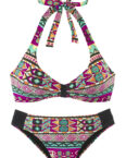 Buffalo Bandeau-Bikini, mit buntem Ethno-Print