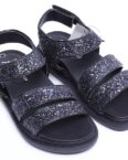 Sarcia.eu Schwarze Glitzer Sandalen 39 EU Badesandale