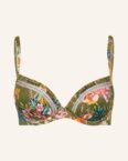 Watercult Bügel-Bikini-Top Sunset Florals gruen