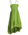 Vishes Sommerkleid 2in1 Kleid-Rock Damen Sommer-Kleid Spagetti-Träger Hippie-Rock Elfen, Casual Style