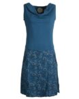 Vishes Sommerkleid Kleid Blumen-Muster, Wasserfall-Kragen und Taschen Hippie, Ethno, Goa, Elfen Style