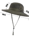 ZEUOPQ Sonnenhut Fischerhut verstellbar Sonnenhut(55-60cm) UV-beständig grün (1-St)