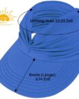 ZEUOPQ Sonnenhut Strand Sonnenhut Outdoor Sport Sonnenschutz Hut saphirblau (1-St)