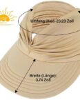 ZEUOPQ Sonnenhut Strand Sonnenhut Outdoor Sport Sonnenschutz der Frauen Hut Beige (1-St)