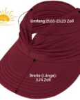 ZEUOPQ Sonnenhut Strand Sonnenhut Outdoor Sport Sonnenschutz der Frauen Hut Tiefrot (1-St)