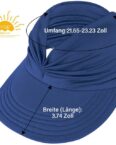 ZEUOPQ Sonnenhut Strand Sonnenhut Outdoor Sport Sonnenschutz der Frauen Hut marineblau (1-St)