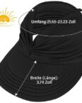 ZEUOPQ Sonnenhut Strand Sonnenhut Outdoor Sport Sonnenschutz der Frauen Hut schwarz (1-St)