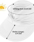 ZEUOPQ Sonnenhut Strand Sonnenhut Outdoor Sport Sonnenschutz der Frauen leerer Hut weiß (1-St)