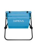 24Move Strandtuch, Strandmatte Set, Klappbare Campingliege, Tragetasche, (für Urlaub oder Garten), faltbar zur Tasche und Gurt, 2er Set, blau, Strandtuch