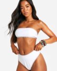 Bandeau-Bikini Mit Hohem Bund - White - 34, White