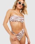 Bikinihose Mit Hohem Bund - Cream - 34, Cream