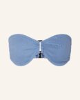 Vilebrequin Bandeau-Bikini-Top Solid Sculpt blau