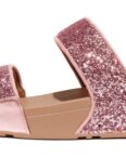 Fitflop Pantolette "Lulu", Badeschuh, Pool Slides, Sandale mit grobem Glitter aus PET verziert