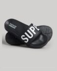 Superdry Code Core Pool Slide OPTIC/BLACK Badesandale